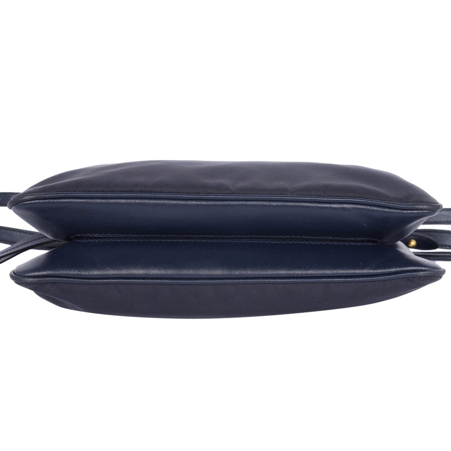 Tessuto Nylon Blue Double Zip Calf Leather Crossbody Bag ( )