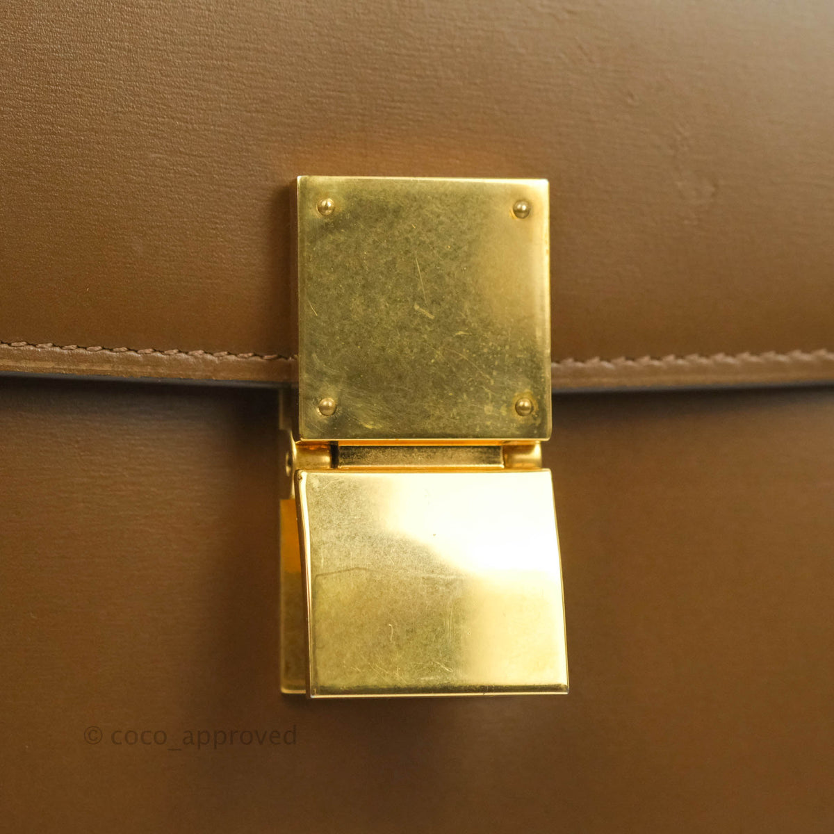 Celine Medium Classic Box Flap Caramel Calfskin