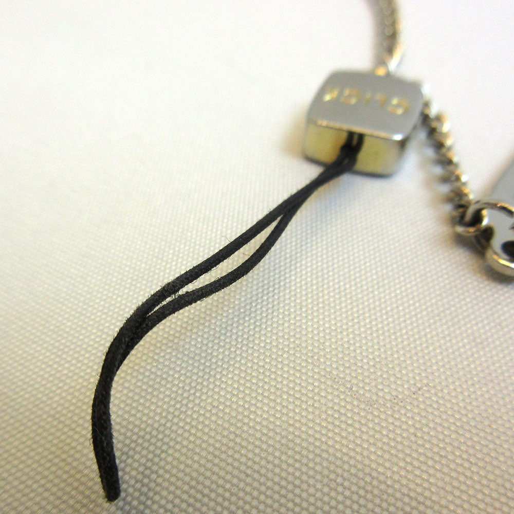 Chanel Metal Mobile Strap Keychain Gold Black Red Lipstick Motif