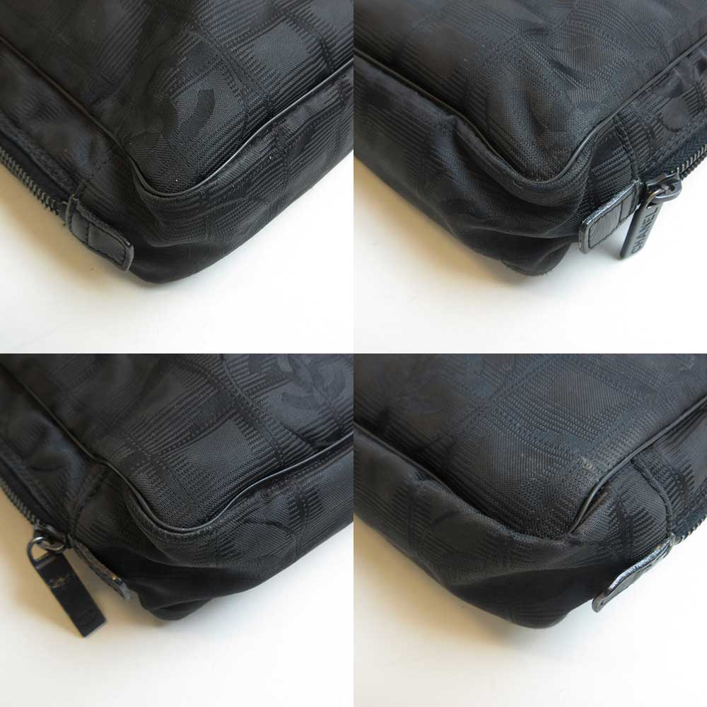 Chanel Nylon Jacquard New Travel Line Briefcase Black