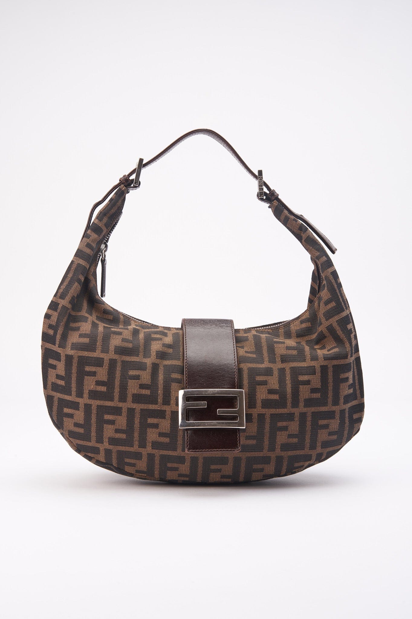 Vintage Fendi Zucca Canvas Croissant Bag