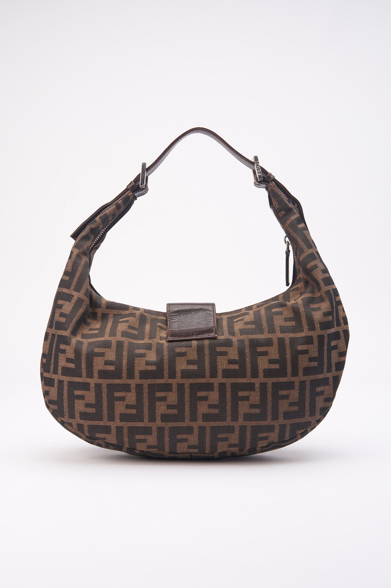 Vintage Fendi Zucca Canvas Croissant Bag