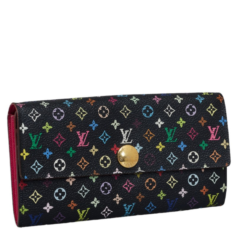 Louis Vuitton Monogram M60668 Long Wallet PVC Black Multicolor