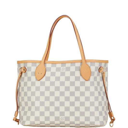 Louis Vuitton Damier Azur ark PM Tote Bag N51110 White PVC Leather  Louis Vuitton