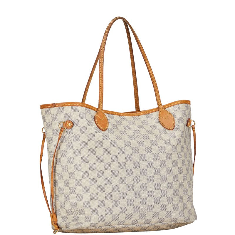 Louis Vuitton Damier Azur ark MM Tote Shoulder Bag N51107 White Ivory PVC Leather  Louis Vuitton
