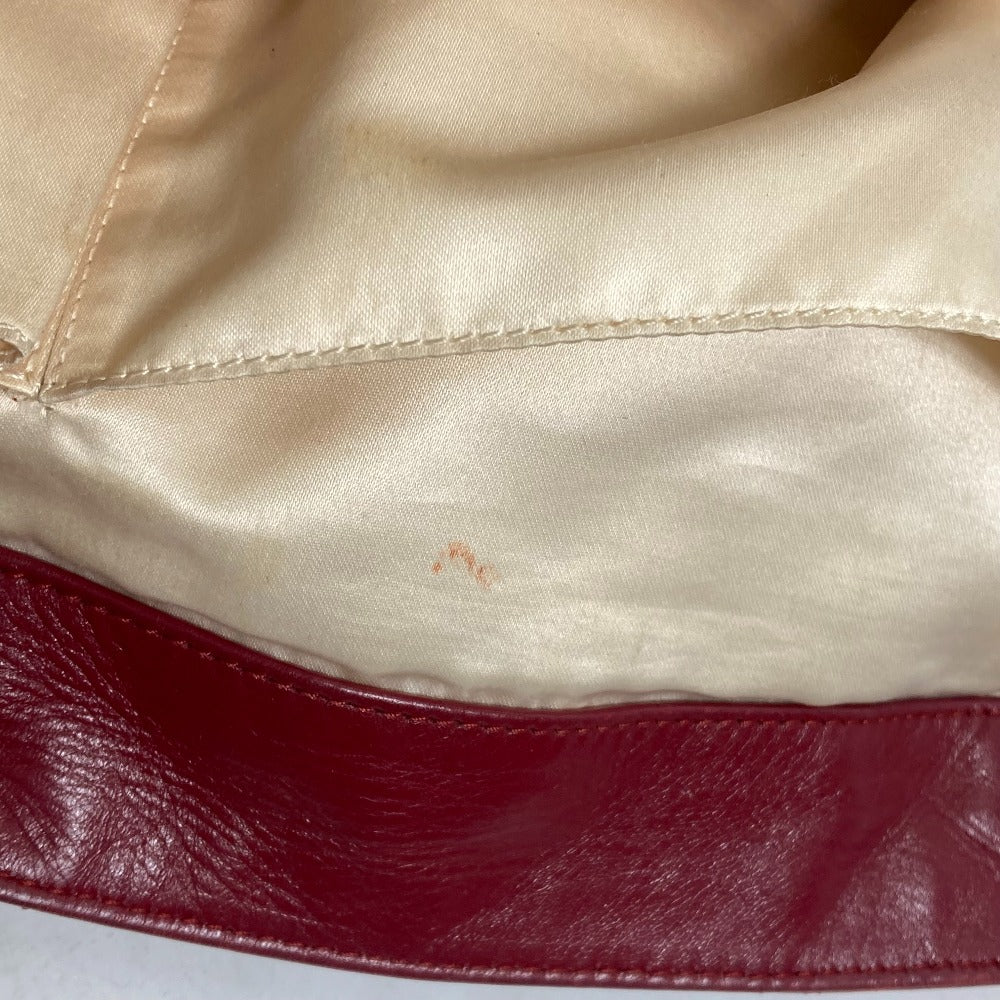 CHANEL Shoulder Bag leather Red Bag Tote Bag quilted shawl 2.55 Matelasse WChain Women Used