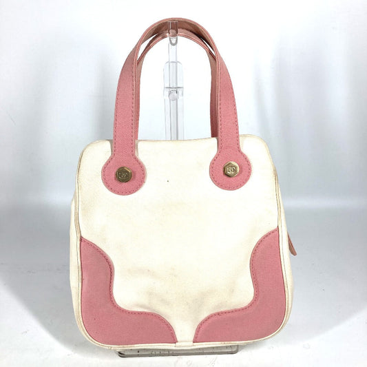CHANEL Tote Bag canvas pink CC COCO Mark Marshmallow