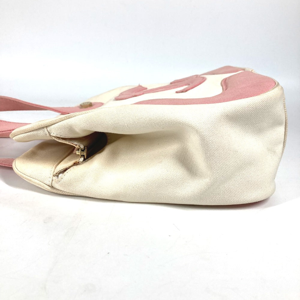 CHANEL Tote Bag canvas pink CC COCO Mark Marshmallow