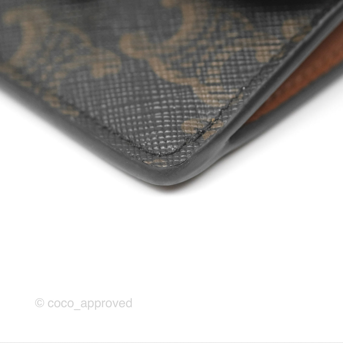 Celine Triomphe Flap Card Holder Triomphe Canvas Tan