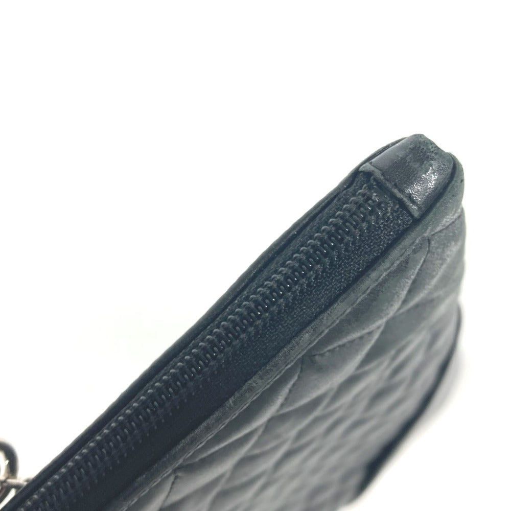 CHANEL Shoulder Bag leather black Cambon line CC COCO Mark Flat Shopper Women Used