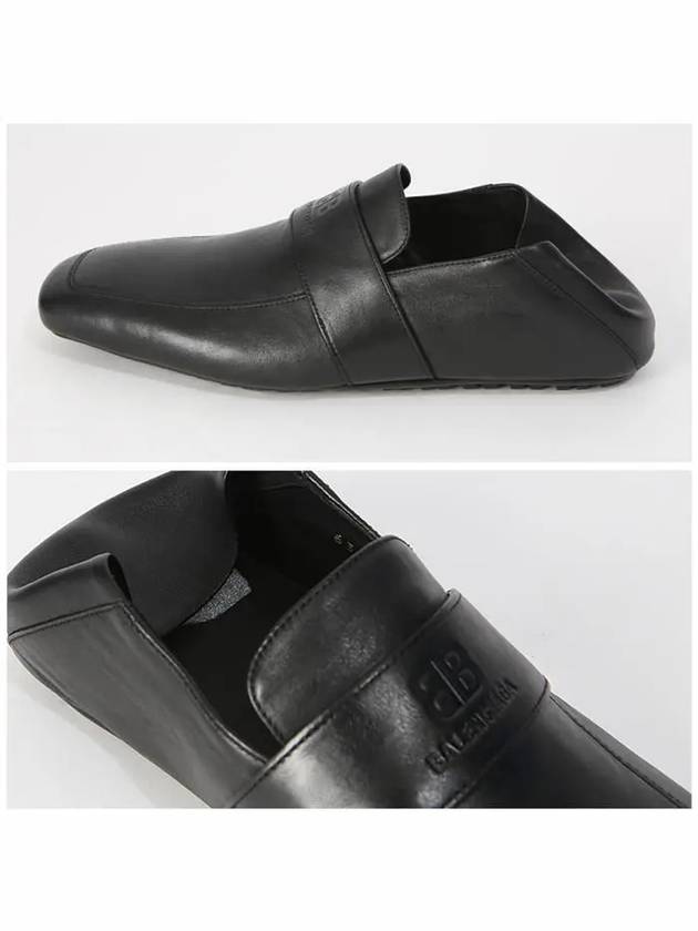 Luxury Balenciaga  City Square Toe Loafers Black