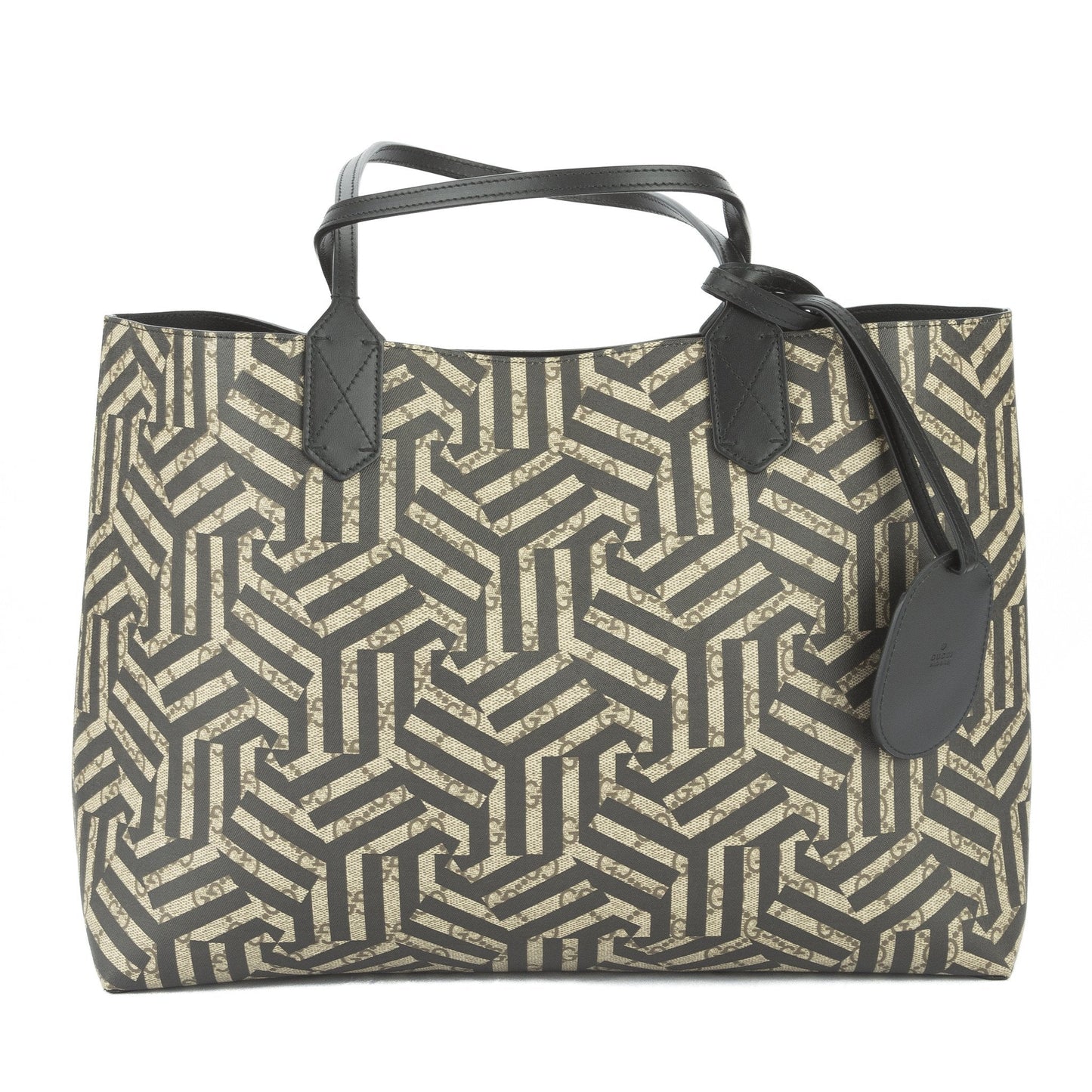 G*G Black Leather Reversible GG Caleido Medium Tote (New with Tags)