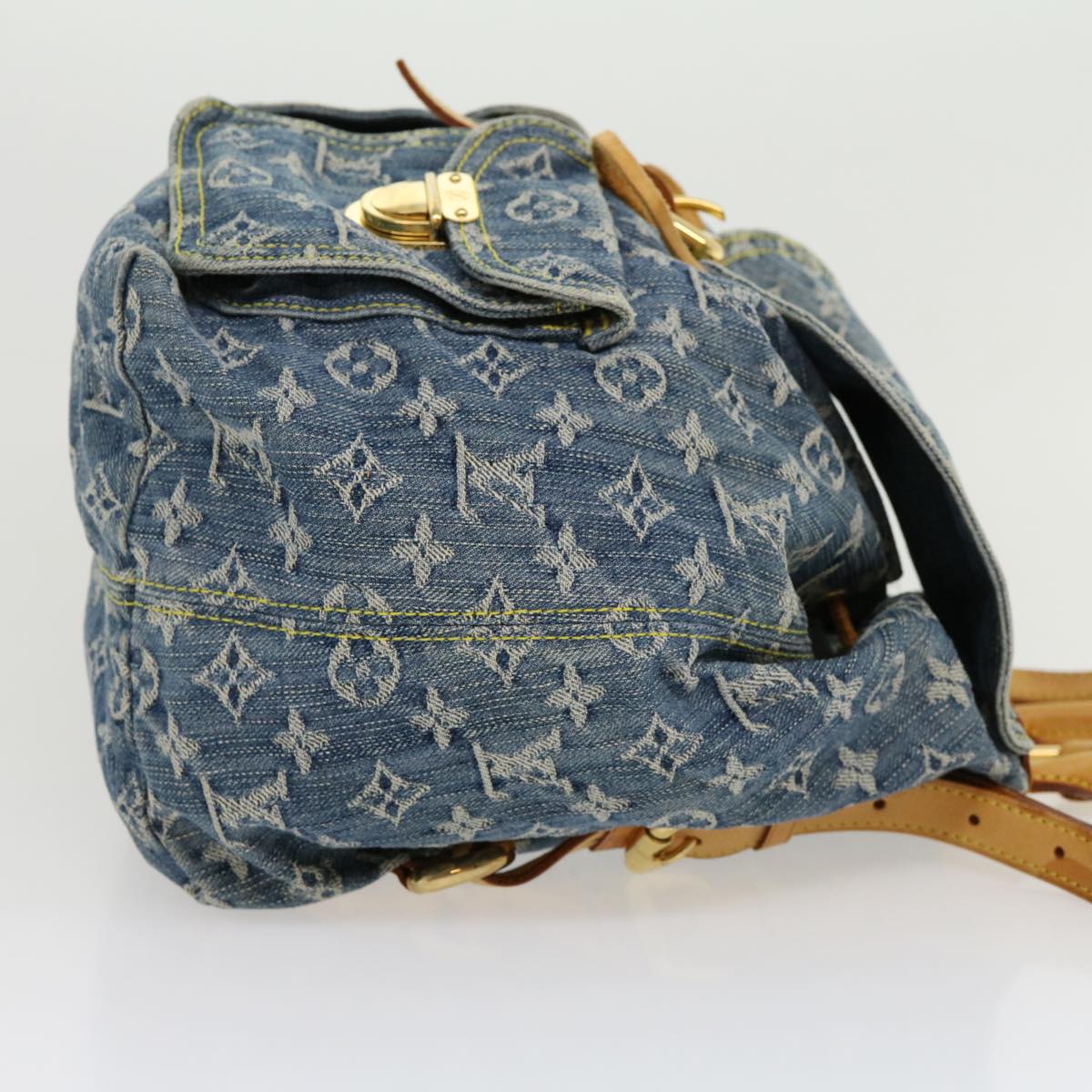 LOUIS VUITTON Monogram Denim Sac A DosGM Backpack Blue M95056 LV  30454A