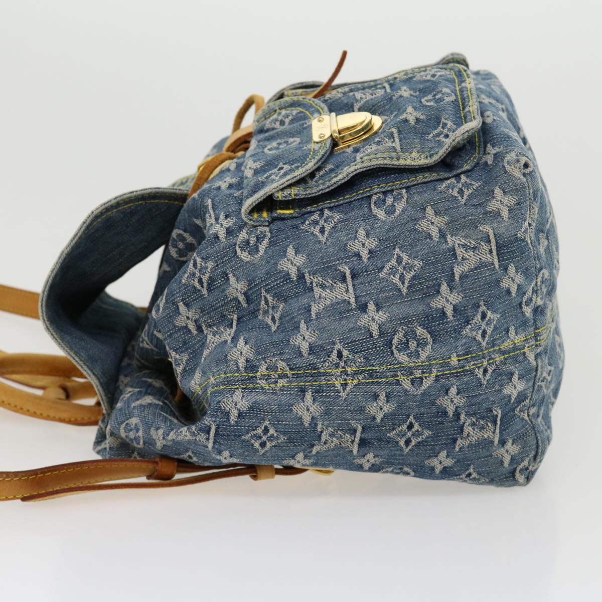 LOUIS VUITTON Monogram Denim Sac A DosGM Backpack Blue M95056 LV  30454A
