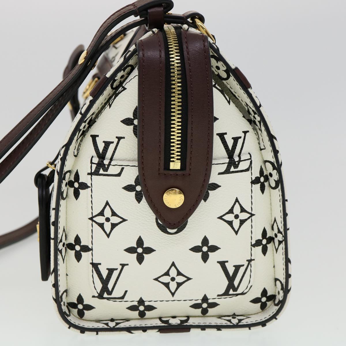 LOUIS VUITTON Monogram Speedy Amazon PM Shoulder Bag White M42210 LV  30478A