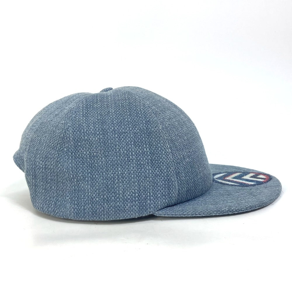 CHANEL cap cotton blue Airline 16Stainless Steel denim beads Women Used