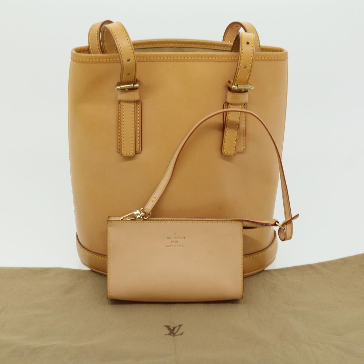 LOUIS VUITTON Nomad Bucket PM Shoulder Bag Beige M85001 LV Auth 30531A