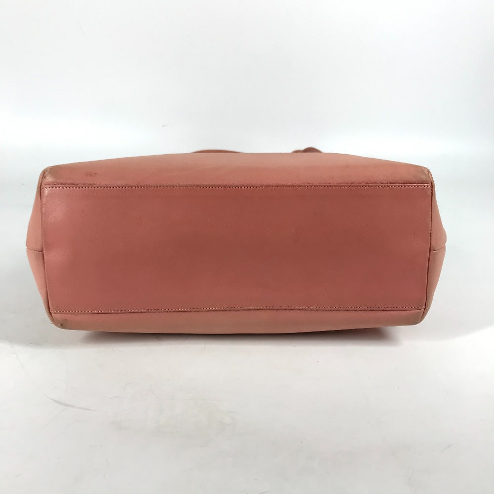 CHANEL Tote Bag leather pink Shoulder Bag CC COCO Mark