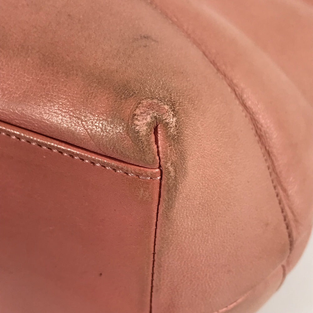 CHANEL Tote Bag leather pink Shoulder Bag CC COCO Mark
