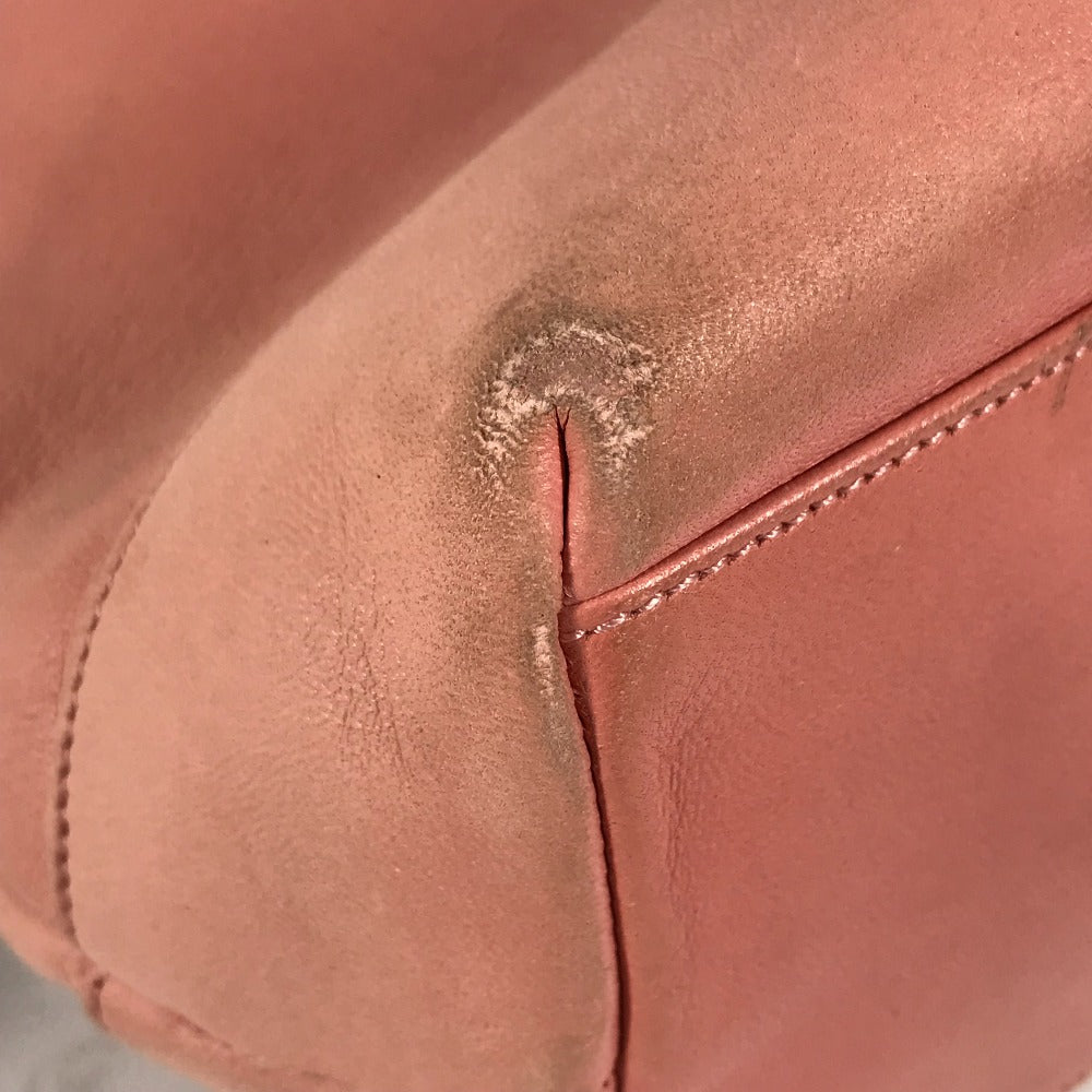 CHANEL Tote Bag leather pink Shoulder Bag CC COCO Mark