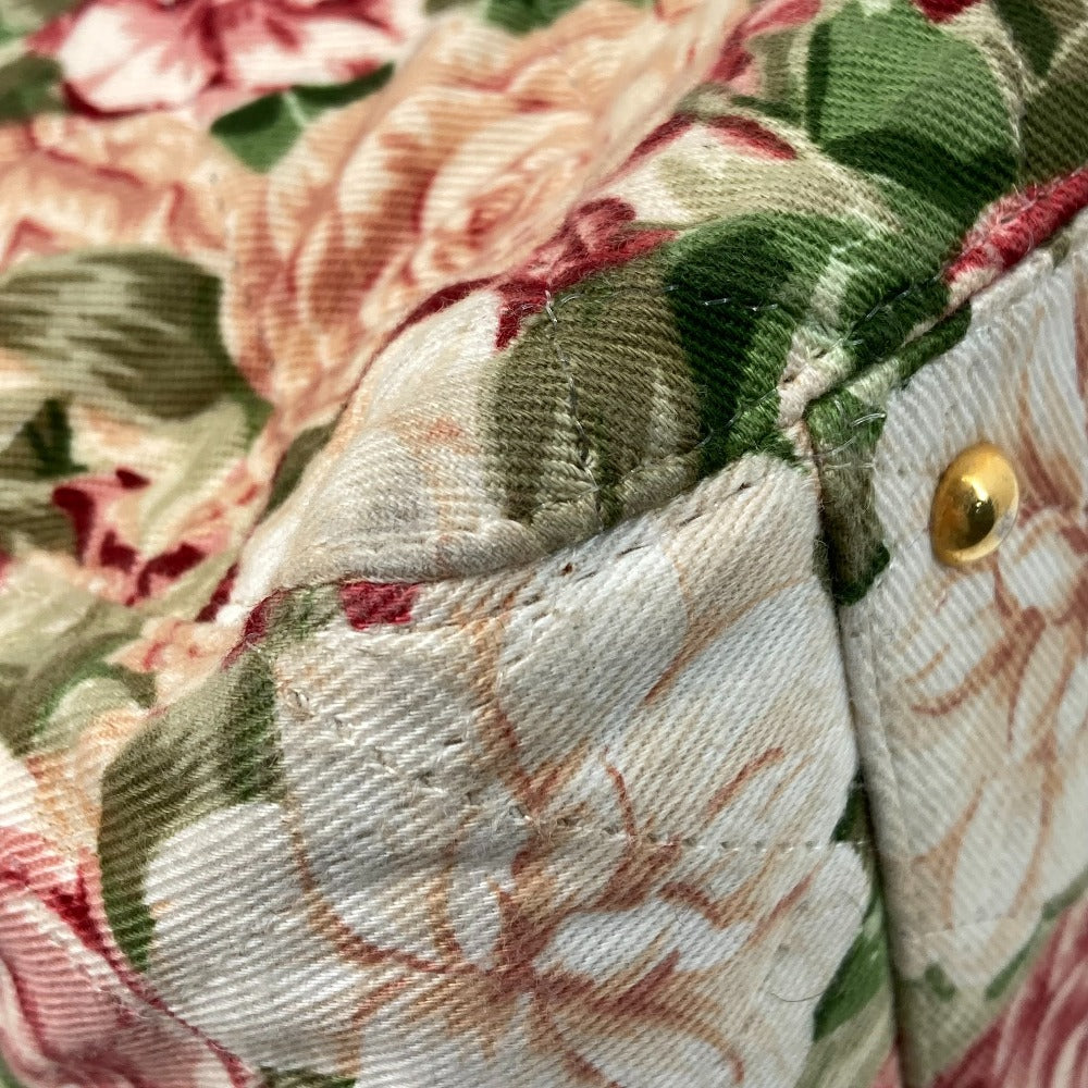 CHANEL Tote Bag canvas pink Floral Flower CC COCO Mark