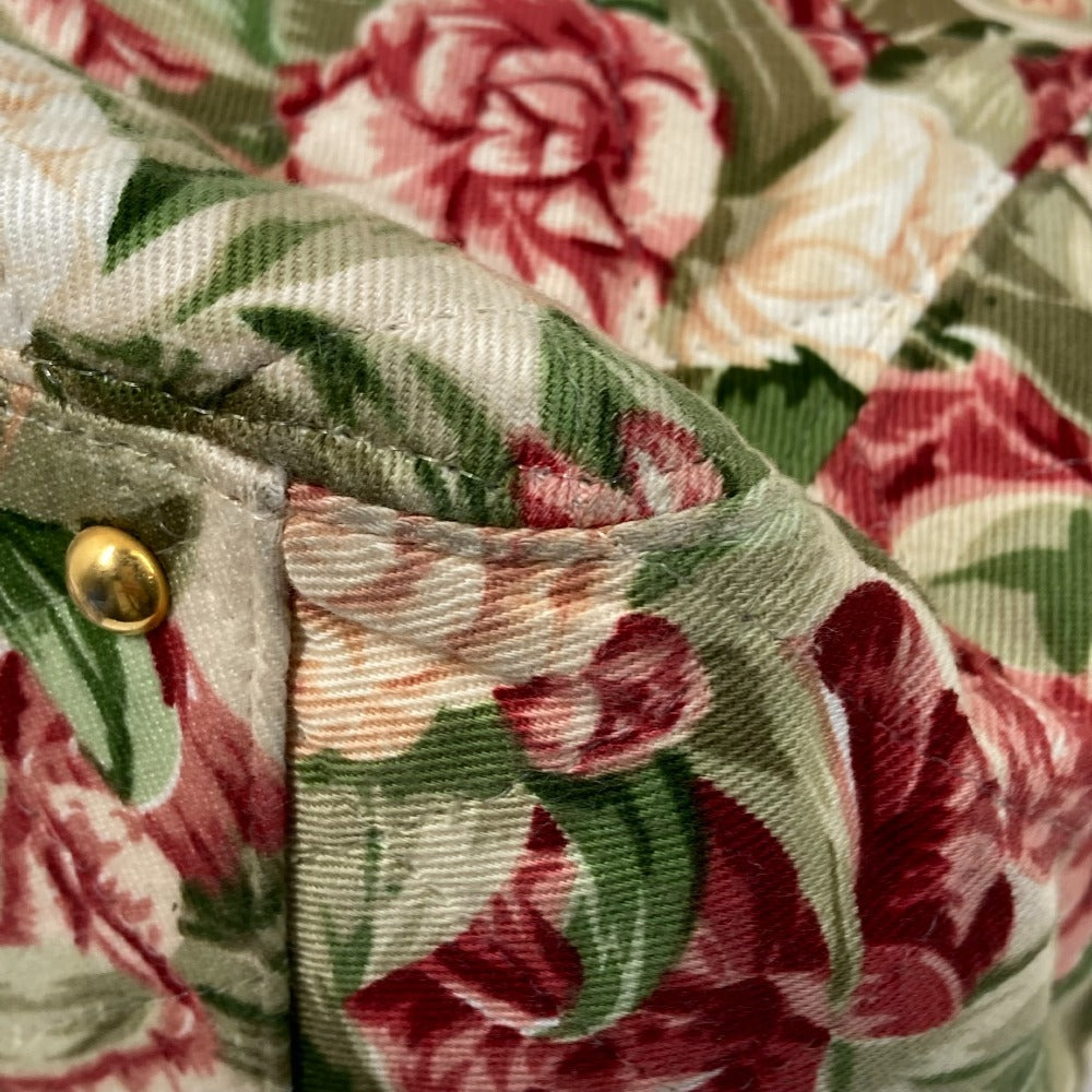 CHANEL Tote Bag canvas pink Floral Flower CC COCO Mark