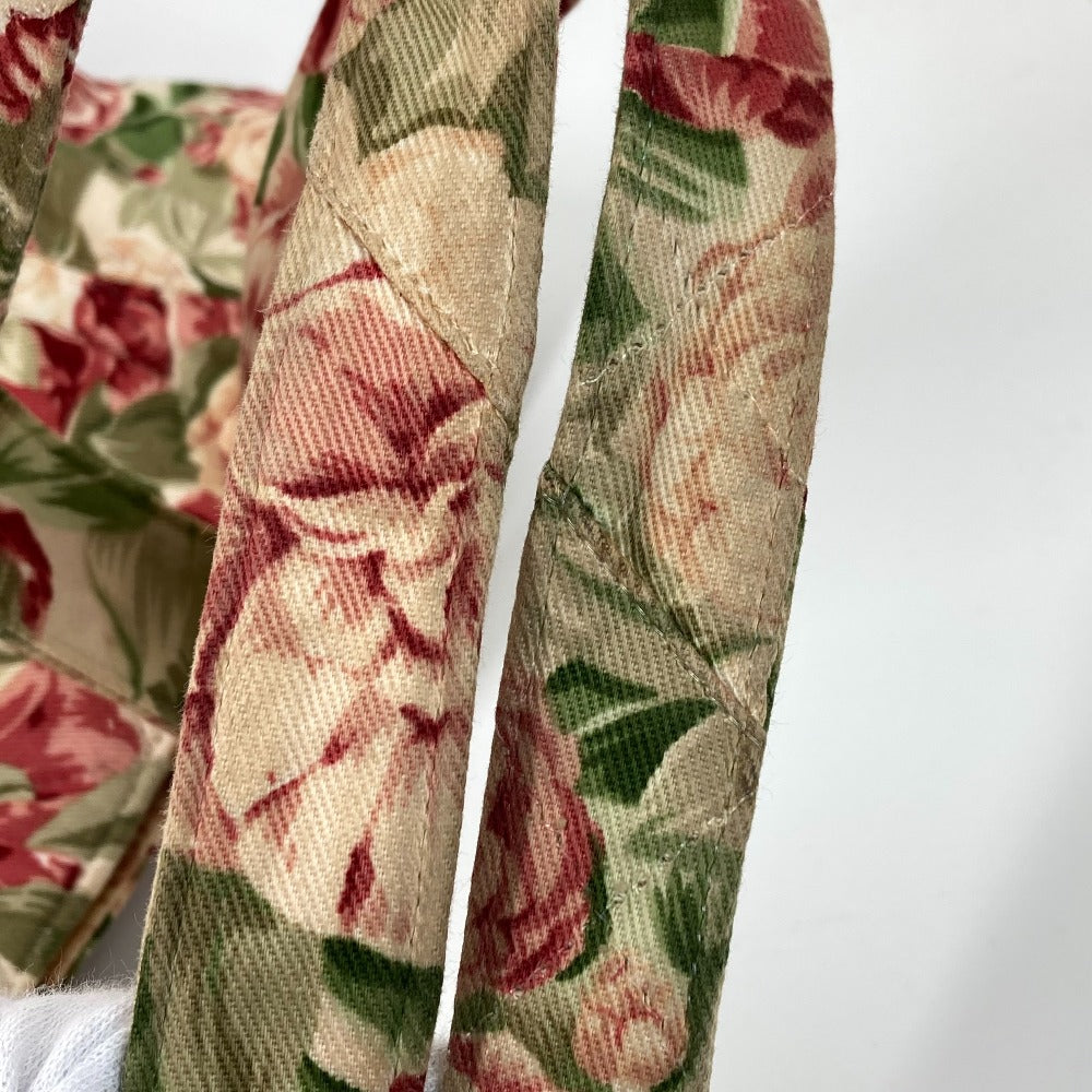 CHANEL Tote Bag canvas pink Floral Flower CC COCO Mark