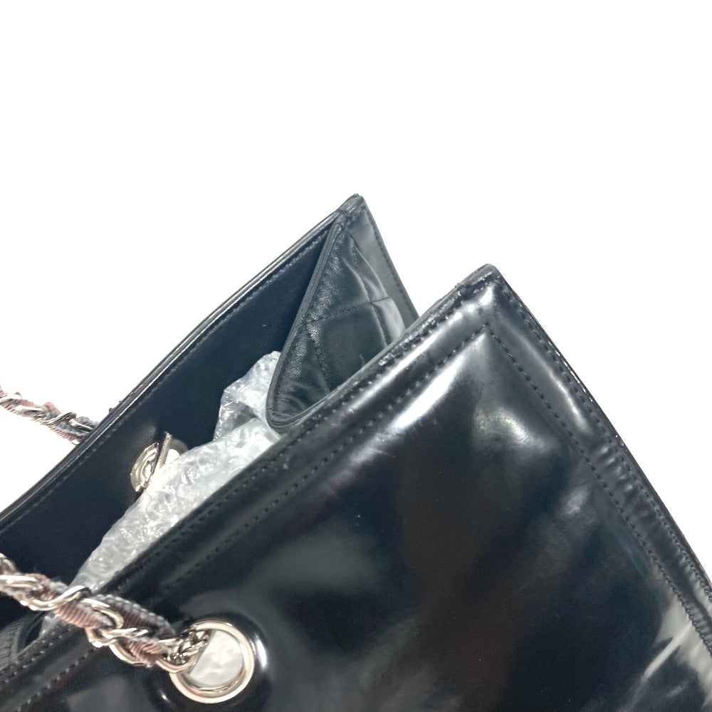 CHANEL Shoulder Bag enamel black CC COCO Mark Shoulder Bag Lipstick