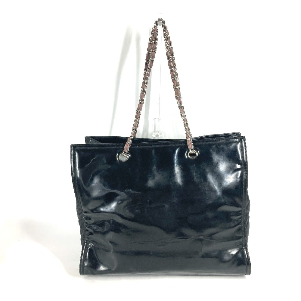 CHANEL Shoulder Bag enamel black CC COCO Mark Shoulder Bag Lipstick