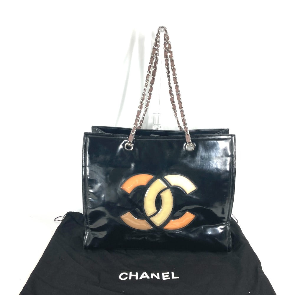 CHANEL Shoulder Bag enamel black CC COCO Mark Shoulder Bag Lipstick