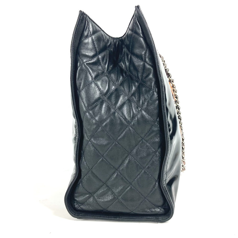 CHANEL Shoulder Bag enamel black CC COCO Mark Shoulder Bag Lipstick