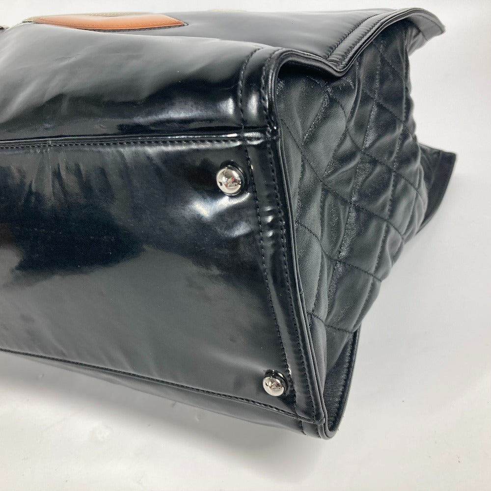 CHANEL Shoulder Bag enamel black CC COCO Mark Shoulder Bag Lipstick