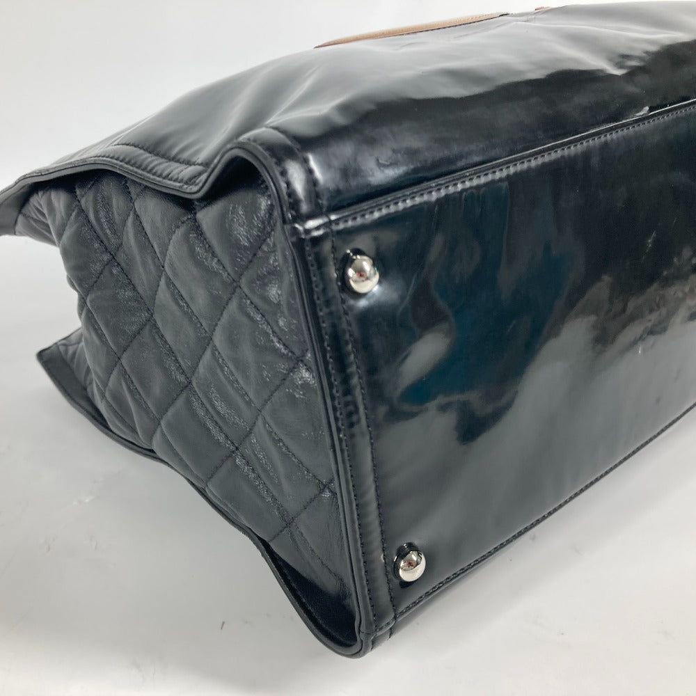 CHANEL Shoulder Bag enamel black CC COCO Mark Shoulder Bag Lipstick