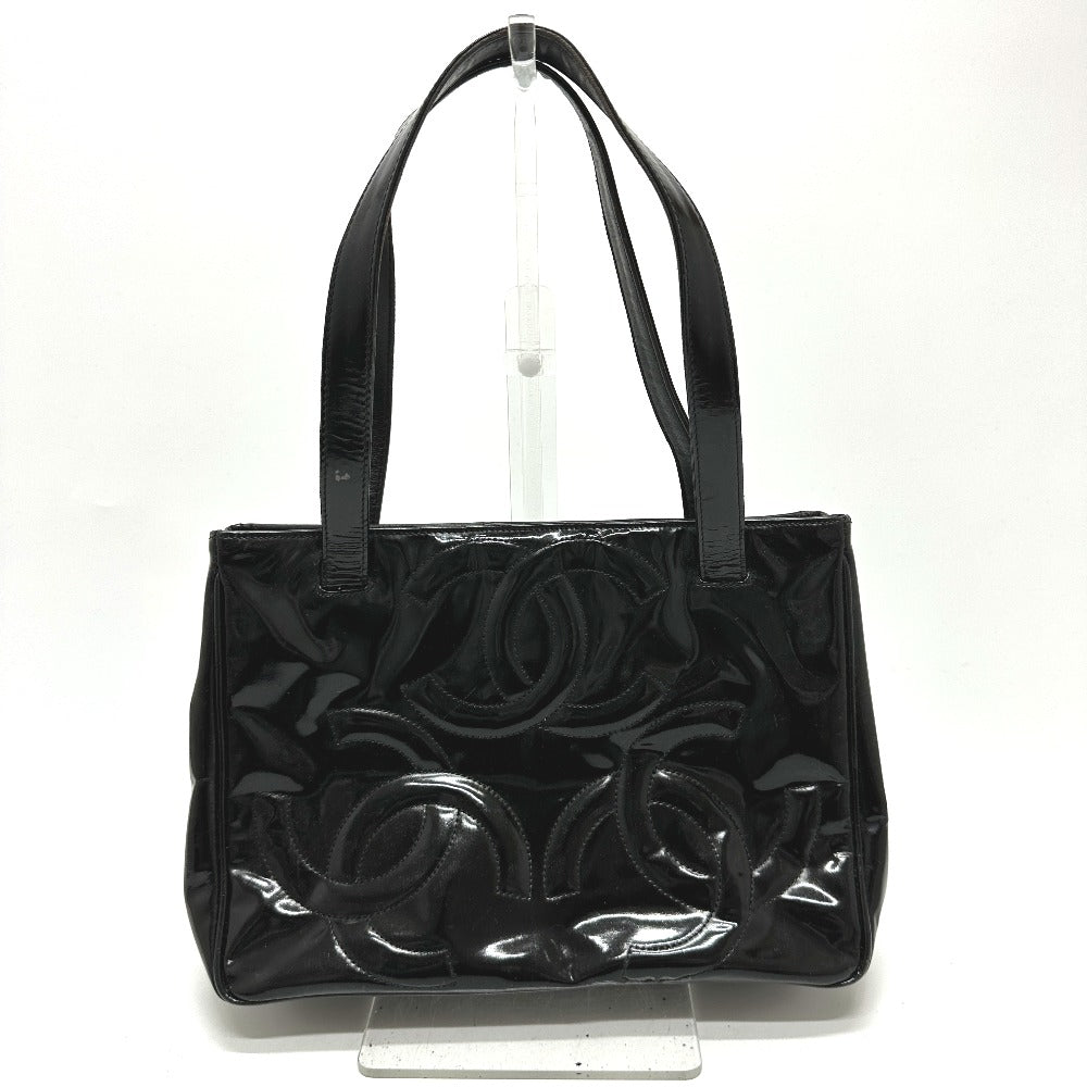 CHANEL Shoulder Bag enamel black Trip Luco co Women Used