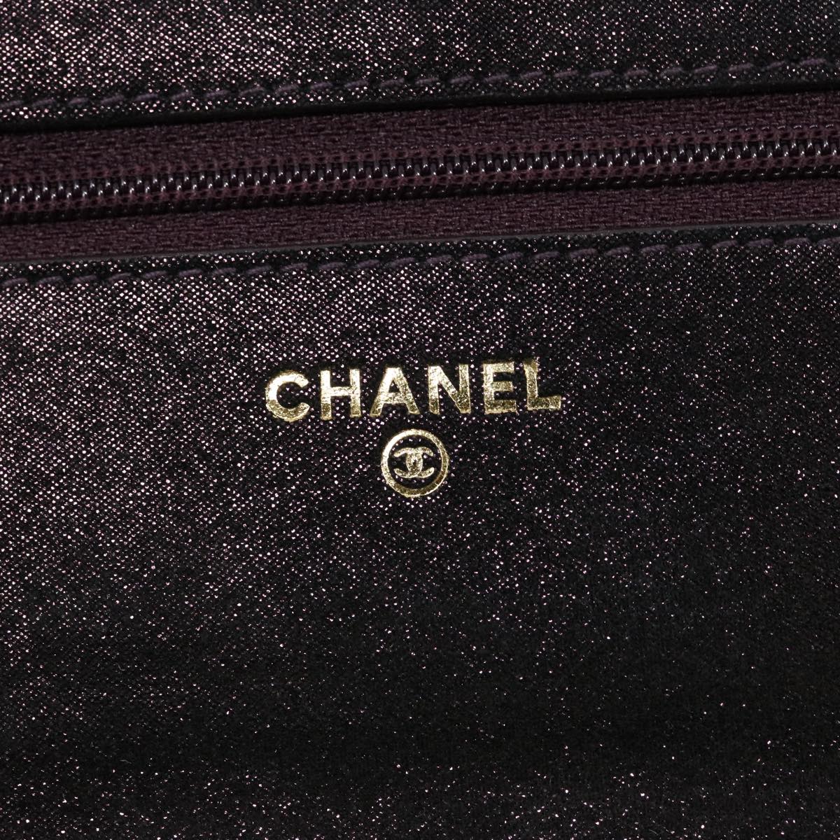 Top Quality Chanel Matrasse Chain Shoulder Bag Satin Purple CC Auth 30950A