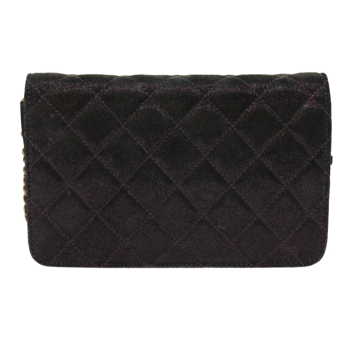 Top Quality Chanel Matrasse Chain Shoulder Bag Satin Purple CC Auth 30950A