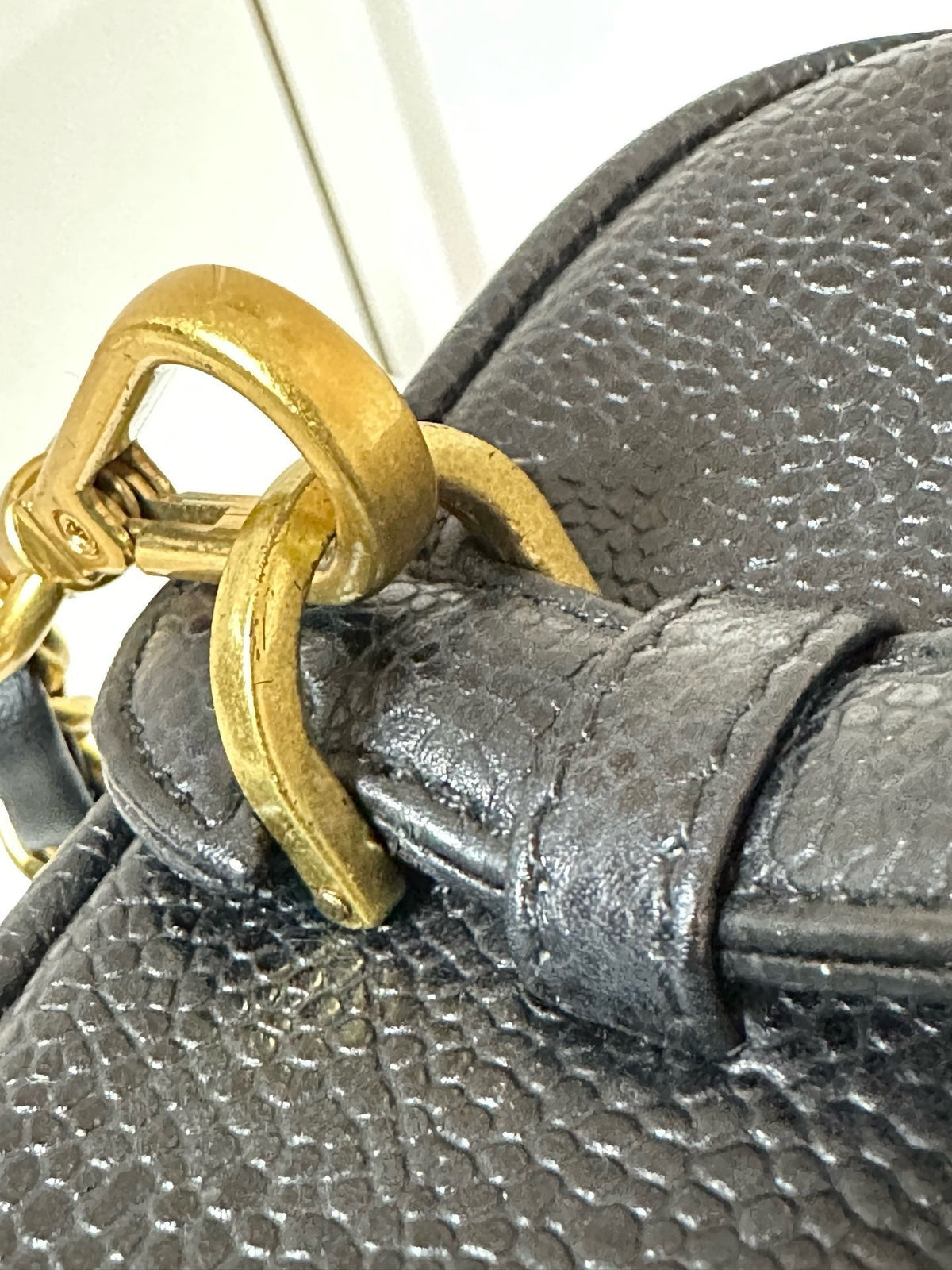 Chanel Vintage Vanity Case Black Caviar GHW 2 holo card