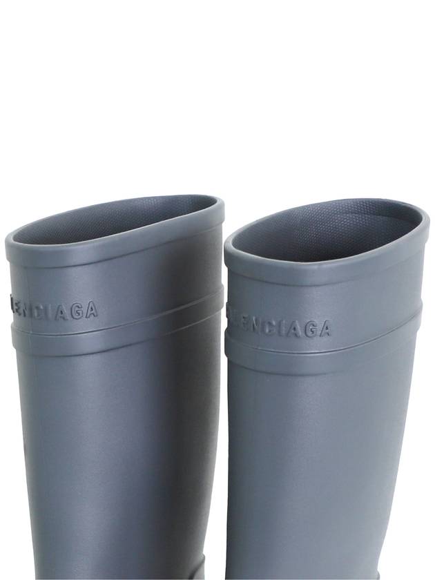 Luxury Balenciaga  42 BB x Crocs Men s Clog Logo Rubber Boots Gray