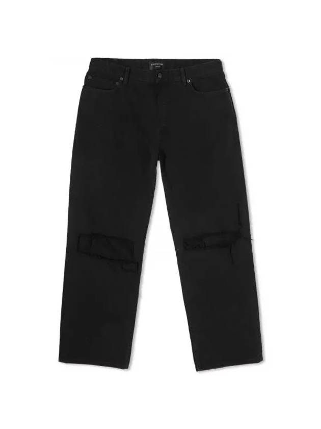 Luxury Balenciaga  Loose Fit Buckle Jeans Black