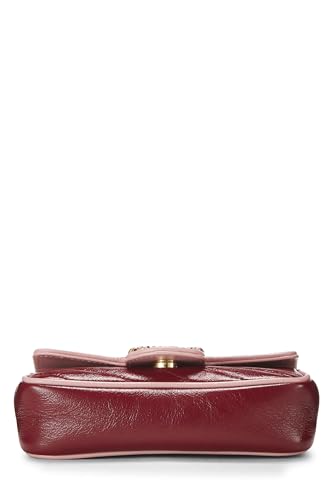 Gucci, Red Leather Torchon GG Marmont Shoulder Bag Min, Multi
