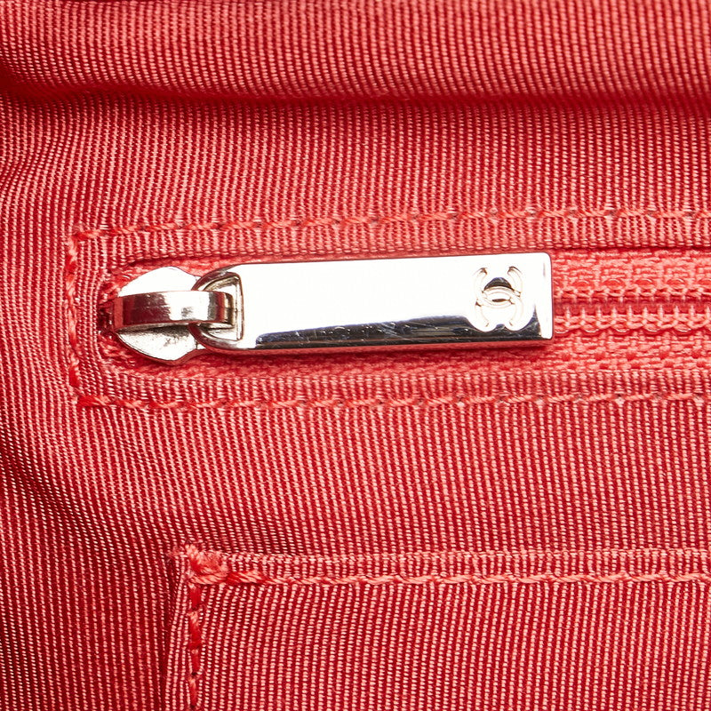 Chanel Matrases Coco Rucksack Backpack Red Silver   Chanel
