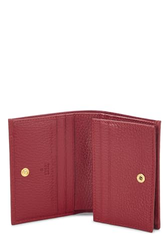 Gucci, Red Leather GG Marmont Card Cse, Red