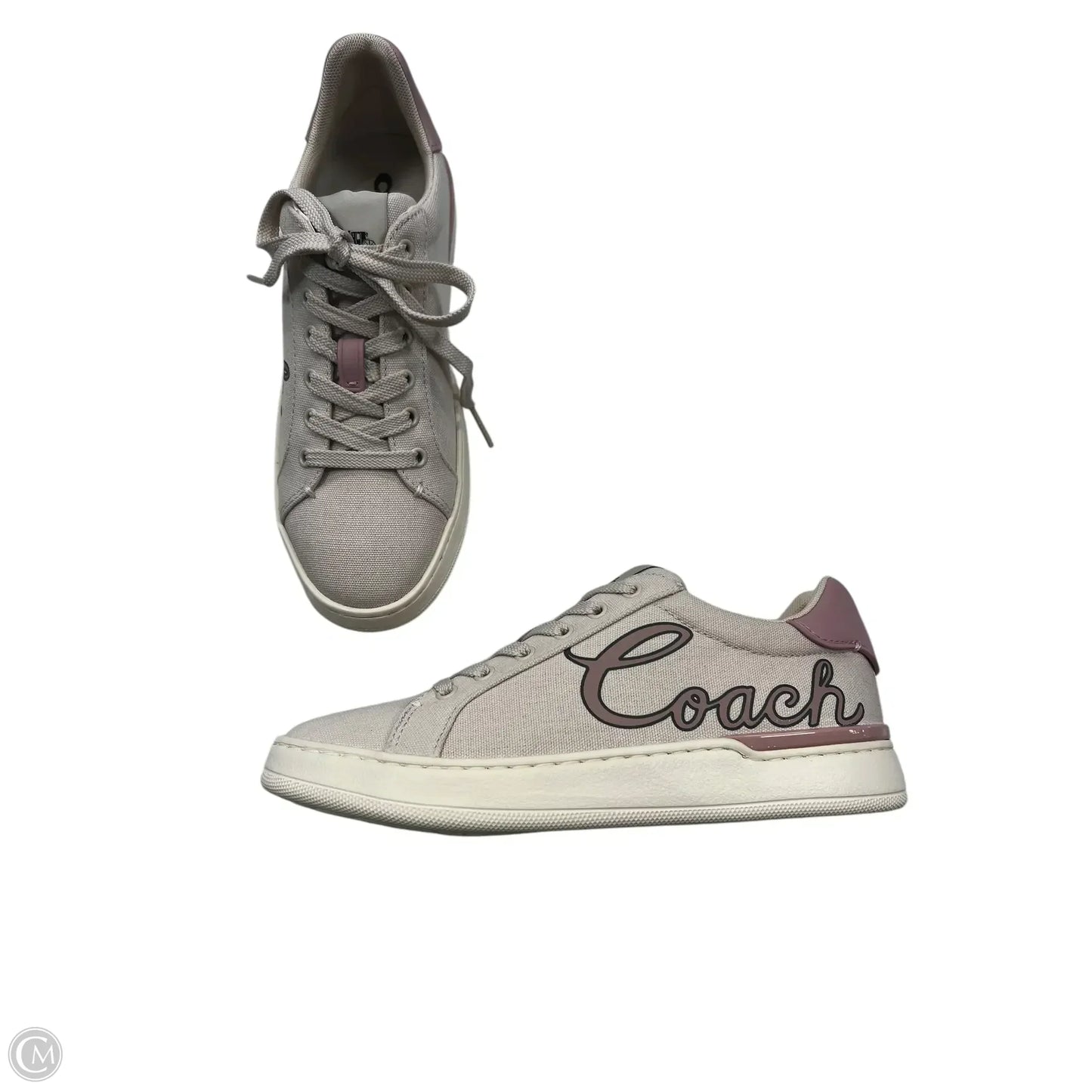 Shoes Designer By Coach In Pink & White, Size: 7