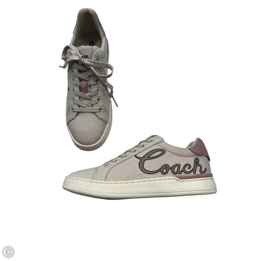 Shoes Designer By Coach In Pink & White, Size: 7