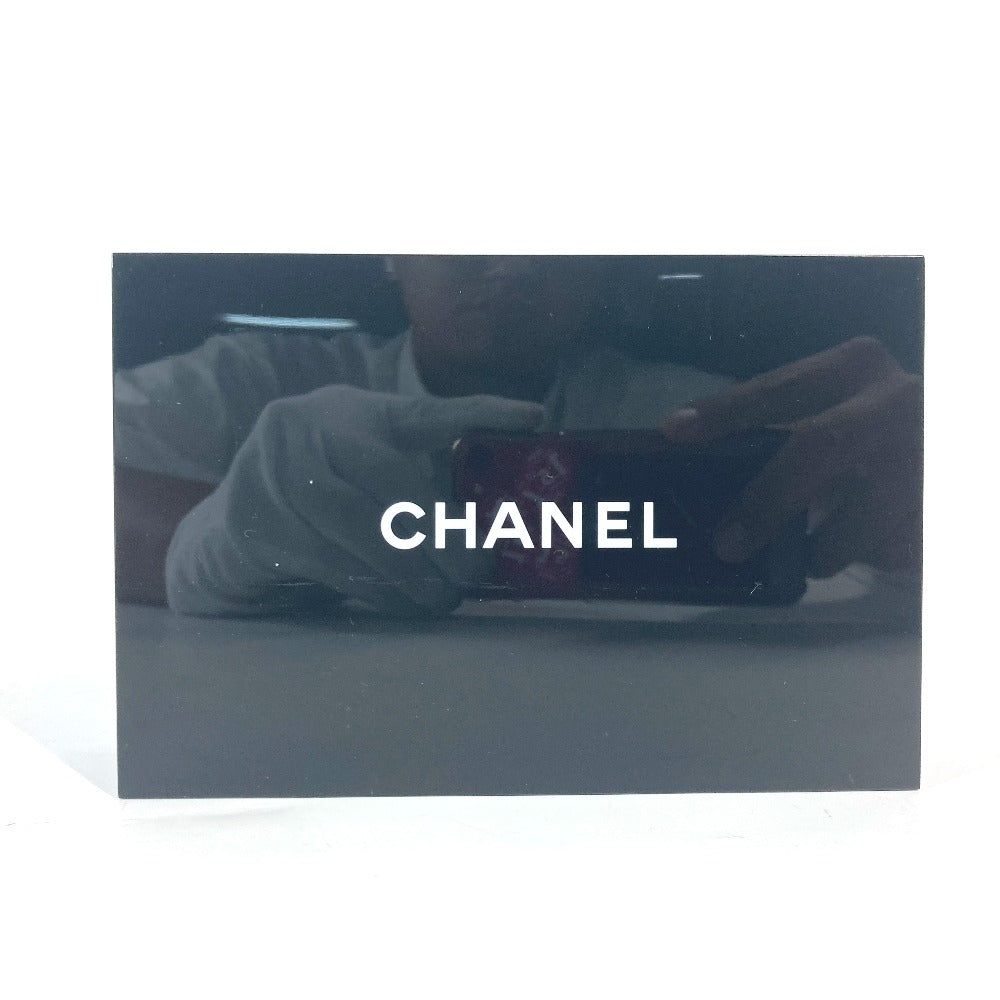 CHANEL Accessory case plastic black With mirror logo jewelry case