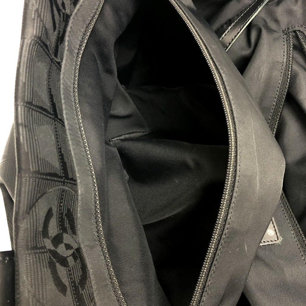 CHANEL Tote Bag A15991 canvas black New Travel Line MM