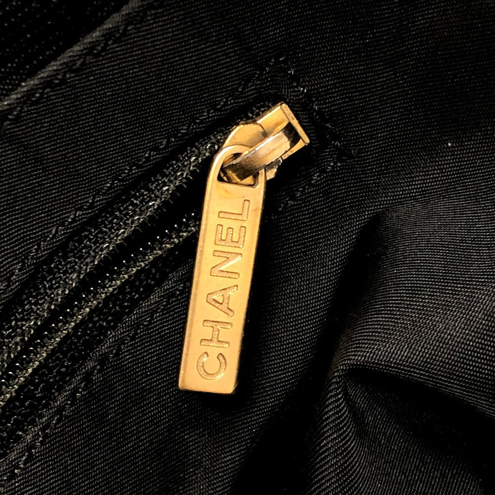 CHANEL Tote Bag A15991 canvas black New Travel Line MM