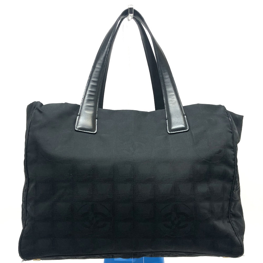 CHANEL Tote Bag A15991 canvas black New Travel Line MM