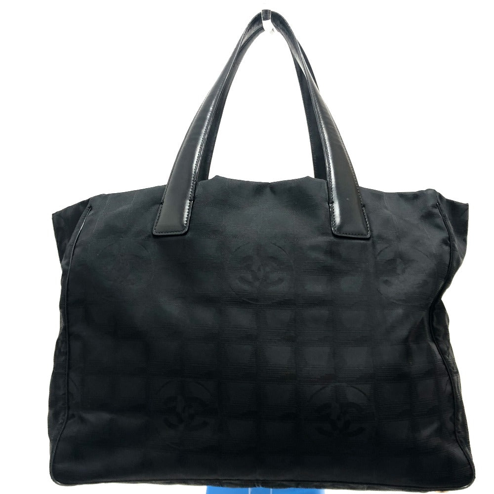 CHANEL Tote Bag A15991 canvas black New Travel Line MM