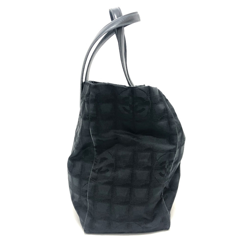 CHANEL Tote Bag A15991 canvas black New Travel Line MM